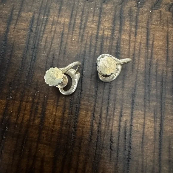 Authentic Tiffany & Co. Open Heart Earrings Crip-On Sterling Silver Elsa Peretti - Picture 5 of 7